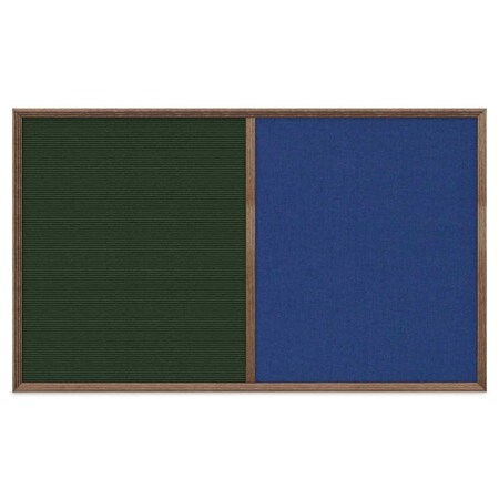 United Visual Products Slim Style Indoor Enclosed Corkboard, 18 UV501SC-GOLD-PEARL